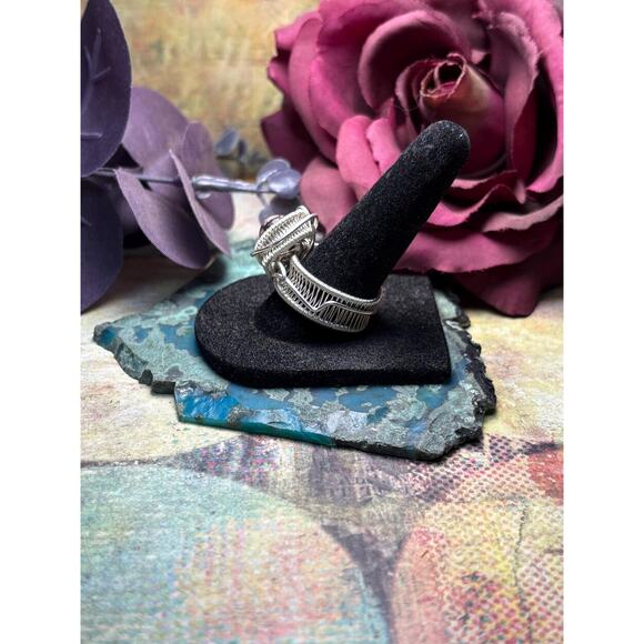 Artisan Rhodonite Ring Size 8 - Picture 4 of 10